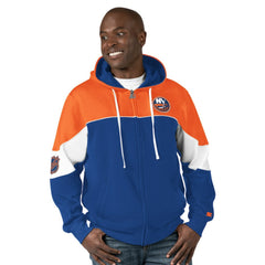 New York Islanders - Starter Power Forward Full-Zip Hoodie Royal/Orange