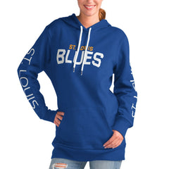 St. Louis Blues - G-III 4Her by Carl Banks Women's Overtime Pullover Hoodie Blue