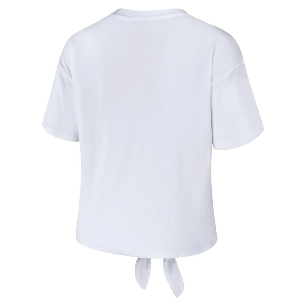Colorado Avalanche - WEAR by Erin Andrews Women's Front Knot T-Shirt White