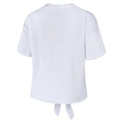 Colorado Avalanche - WEAR by Erin Andrews Women's Front Knot T-Shirt White