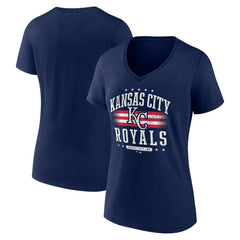 Kansas City Royals Women's Americana Team V-Neck T-Shirt Online