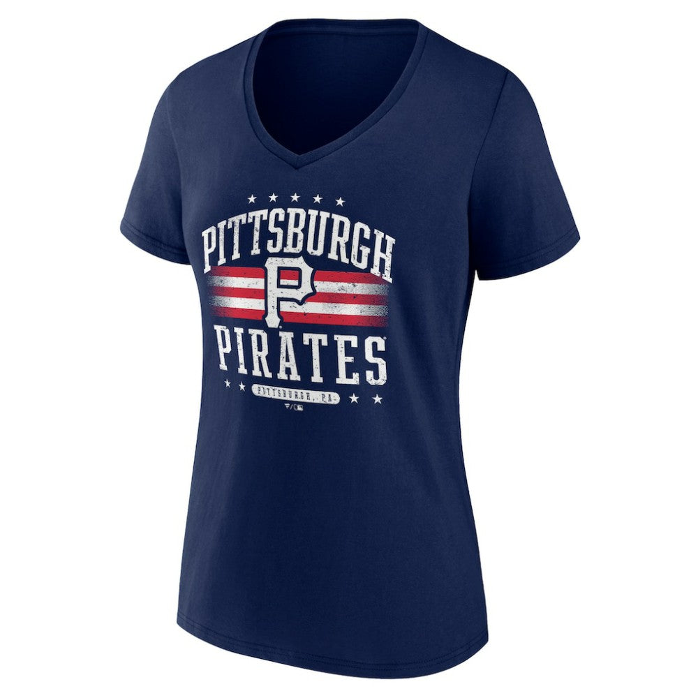 Pittsburgh Pirates Women's Americana Team V-Neck T-Shirt discount