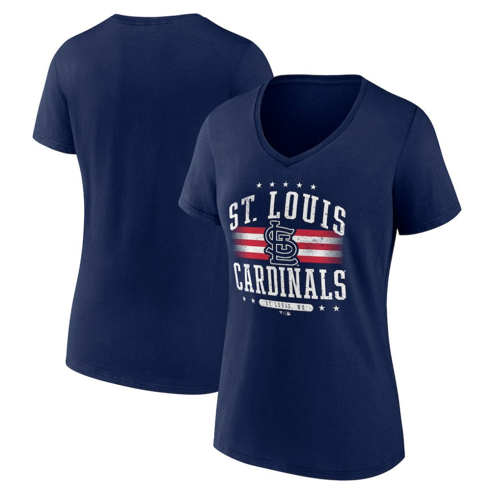 St. Louis Cardinals Women's Americana Team V-Neck T-Shirt Sale