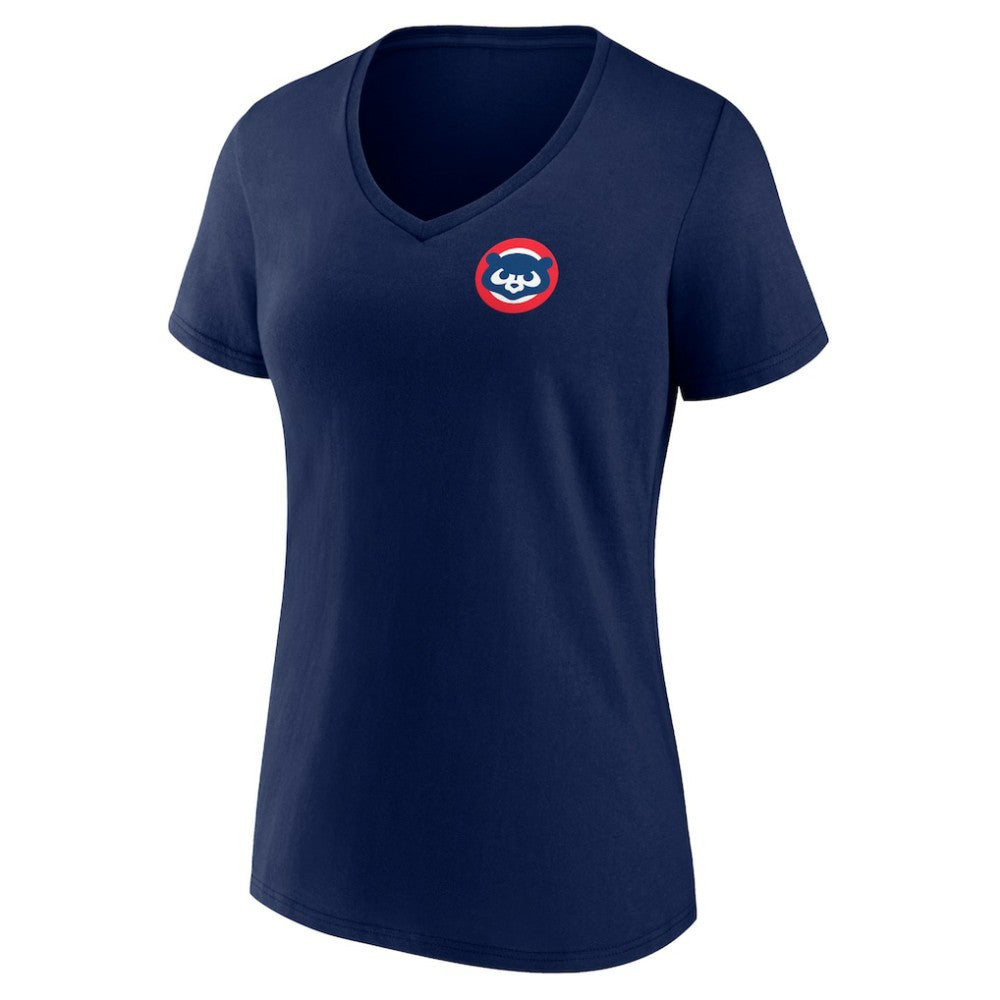 Chicago Cubs Women's Hometown Collection Wrigley V-Neck T-Shirt for sale