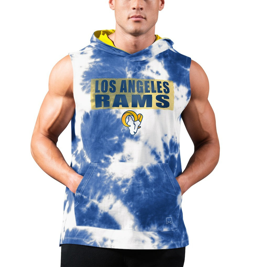 Los Angeles Rams MSX by Michael Strahan Resistance Sleeveless Pullover Hoodie Royal - NFL