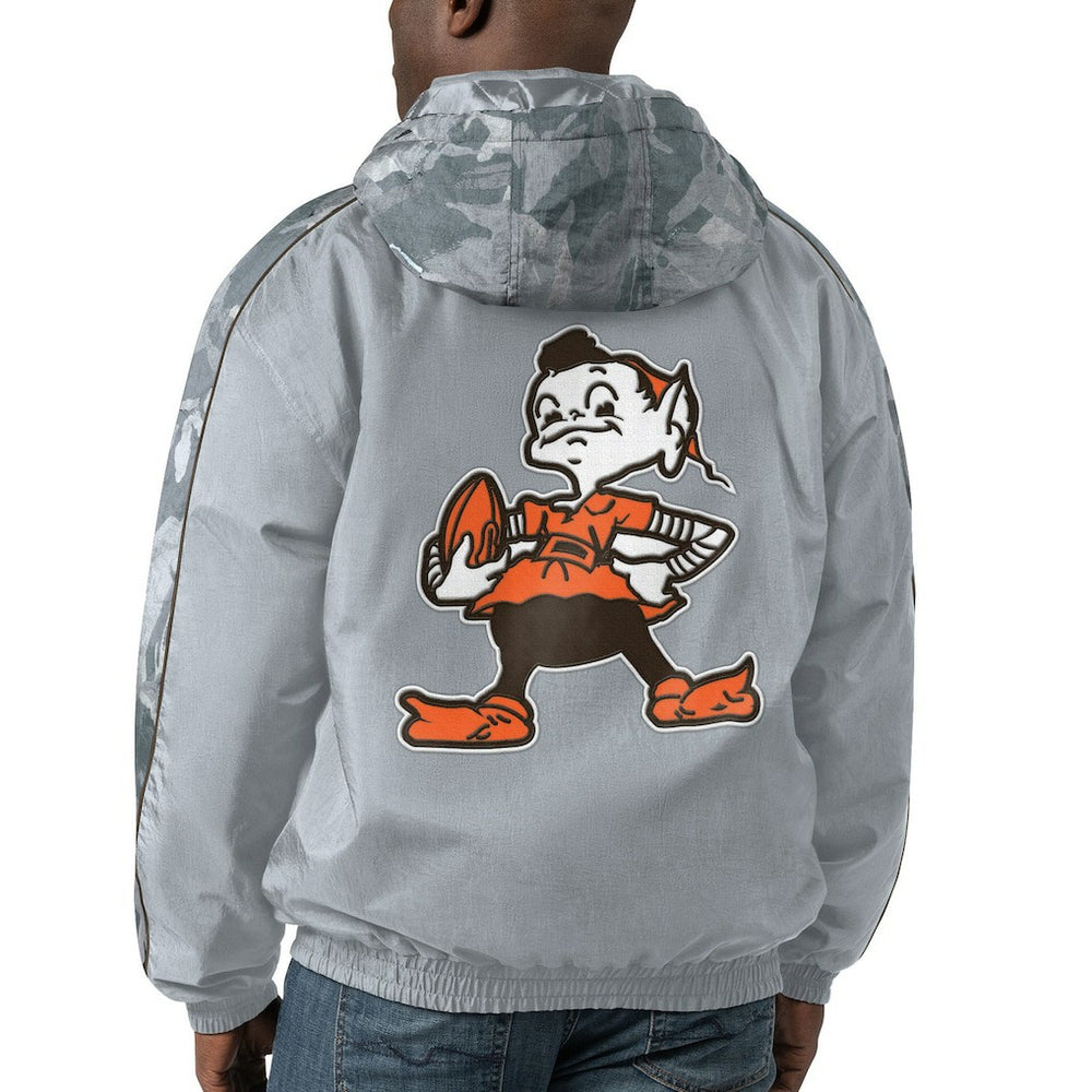 Cleveland Browns Starter Thursday Night Gridiron Throwback Full-Zip Jacket Gray - NFL
