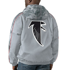 Atlanta Falcons Starter Thursday Night Gridiron Throwback Full-Zip Jacket Gray - NFL