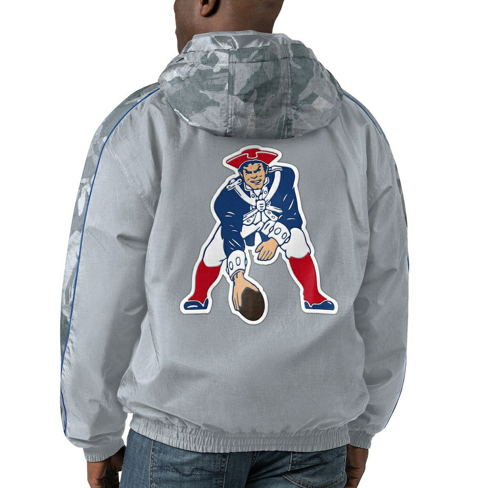 New England Patriots Starter Thursday Night Gridiron Throwback Full-Zip Jacket Gray - NFL