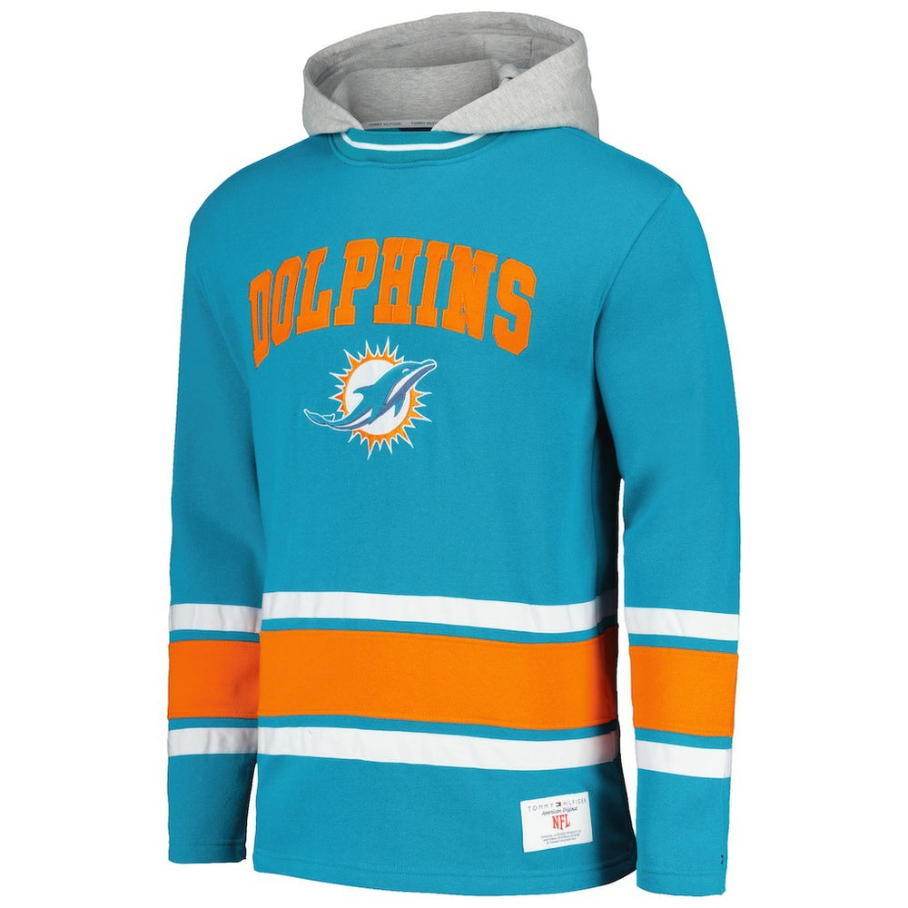 Miami Dolphins Tommy Hilfiger Ivan Fashion Pullover Hoodie Aqua - NFL