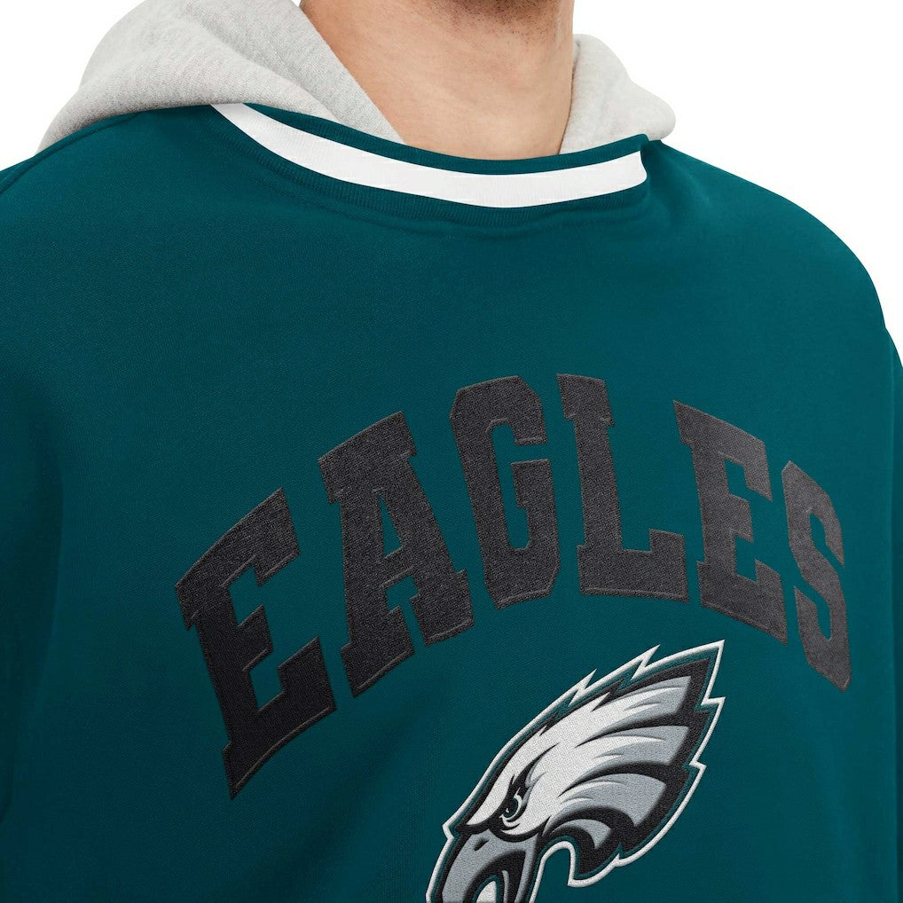 Philadelphia Eagles Tommy Hilfiger Ivan Fashion Pullover Hoodie Midnight Green - NFL