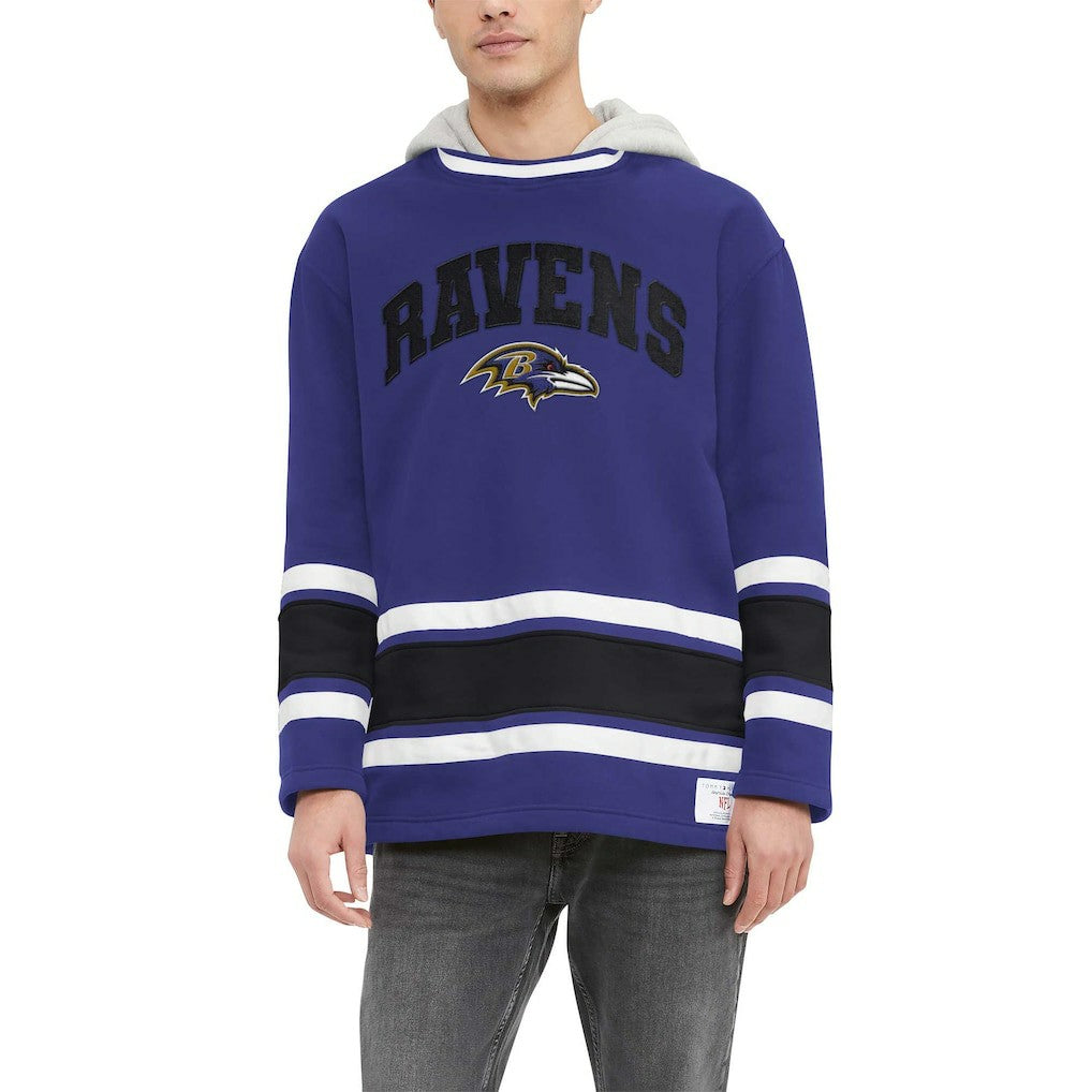 Baltimore Ravens Tommy Hilfiger Ivan Fashion Pullover Hoodie Purple - NFL