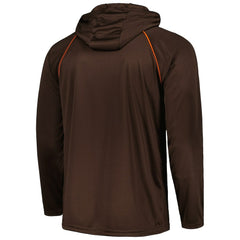 Cleveland Browns Starter Gridiron Classics Throwback Raglan Long Sleeve Hooded T-Shirt Brown - NFL