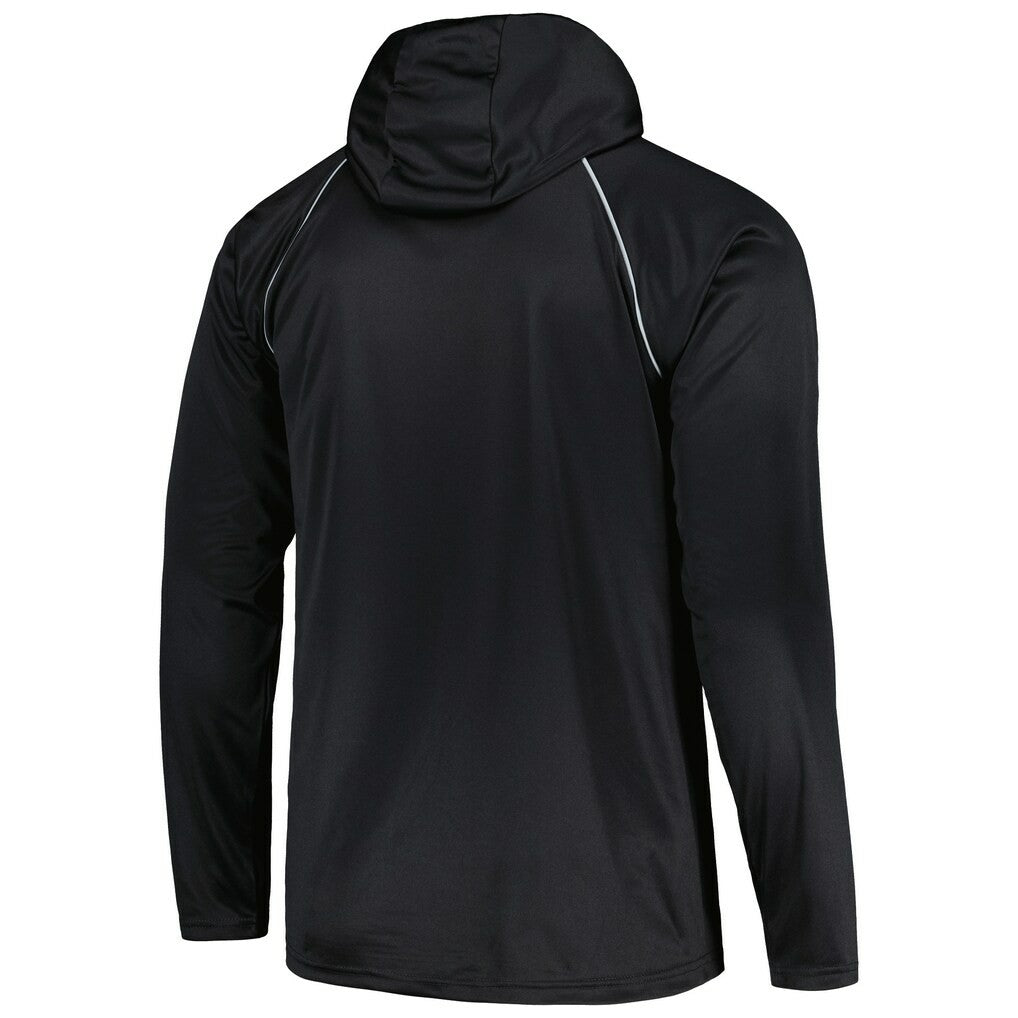 Las Vegas Raiders Starter Gridiron Classics Throwback Raglan Long Sleeve Hooded T-Shirt Black - NFL