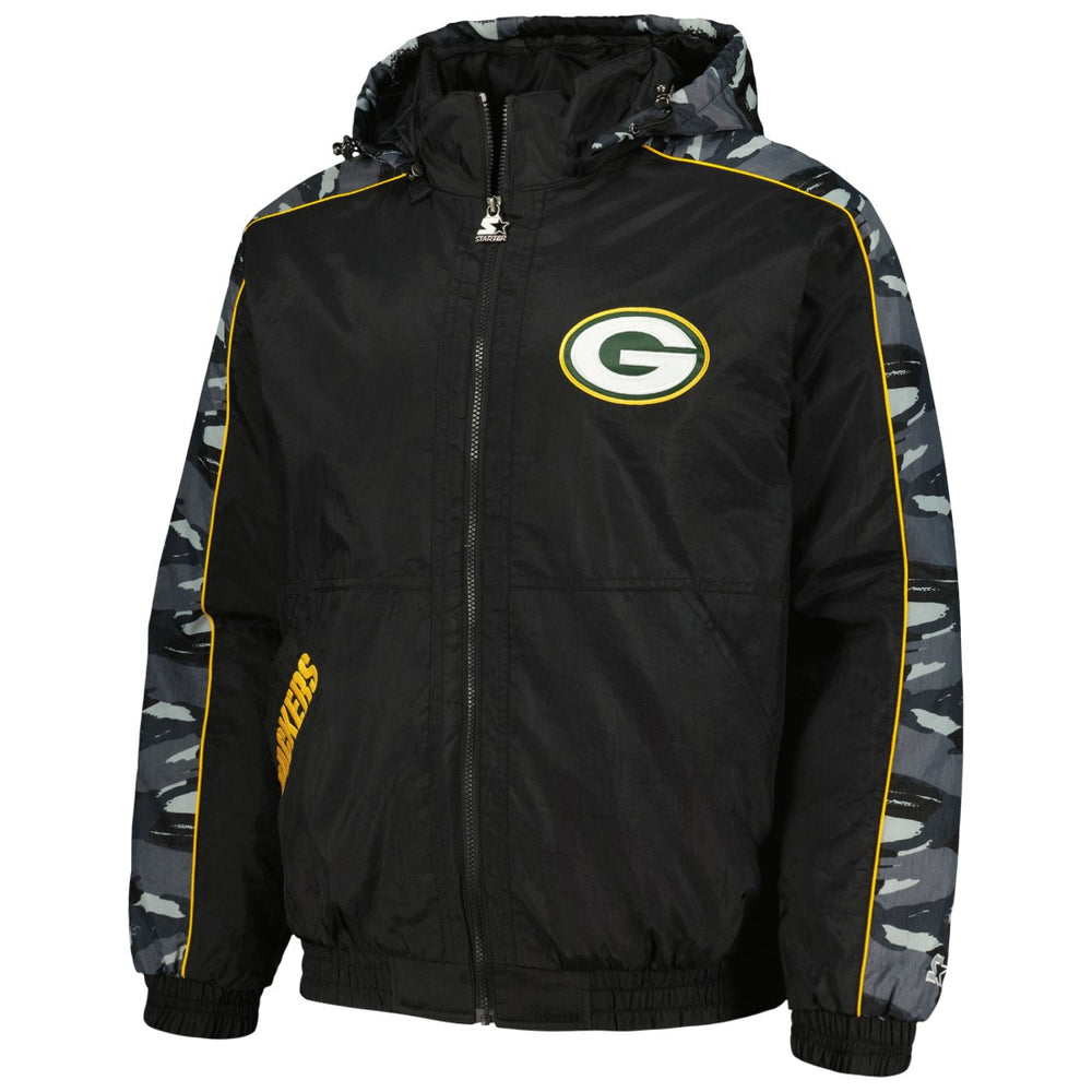 Green Bay Packers Starter Thursday Night Gridiron Full-Zip Hoodie Black - NFL