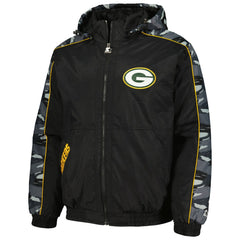 Green Bay Packers Starter Thursday Night Gridiron Full-Zip Hoodie Black - NFL