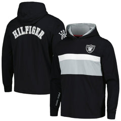 Las Vegas Raiders Tommy Hilfiger Morgan Long Sleeve Hoodie T-Shirt Black - NFL