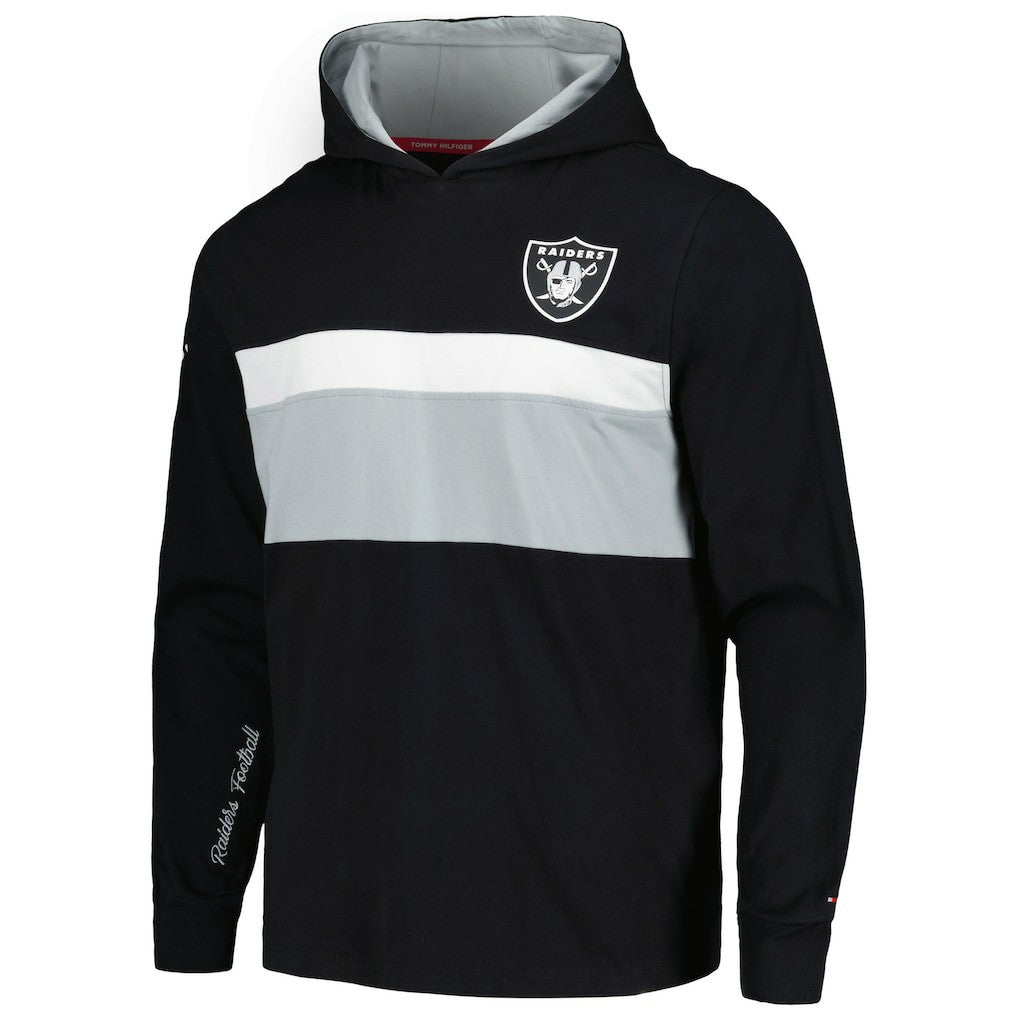 Las Vegas Raiders Tommy Hilfiger Morgan Long Sleeve Hoodie T-Shirt Black - NFL