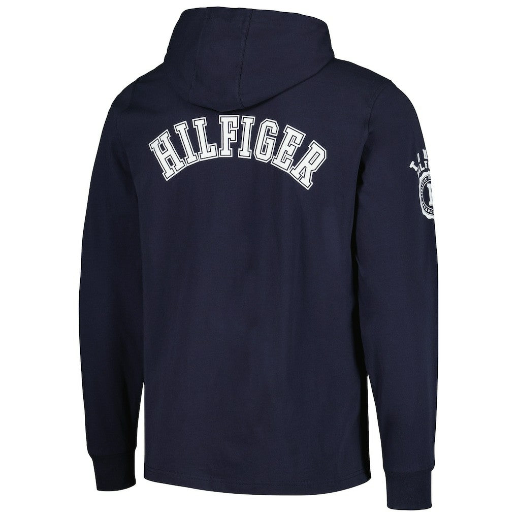 Chicago Bears Tommy Hilfiger Morgan Long Sleeve Hoodie T-Shirt Navy - NFL