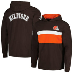 Cleveland Browns Tommy Hilfiger Morgan Long Sleeve Hoodie T-Shirt Brown - NFL