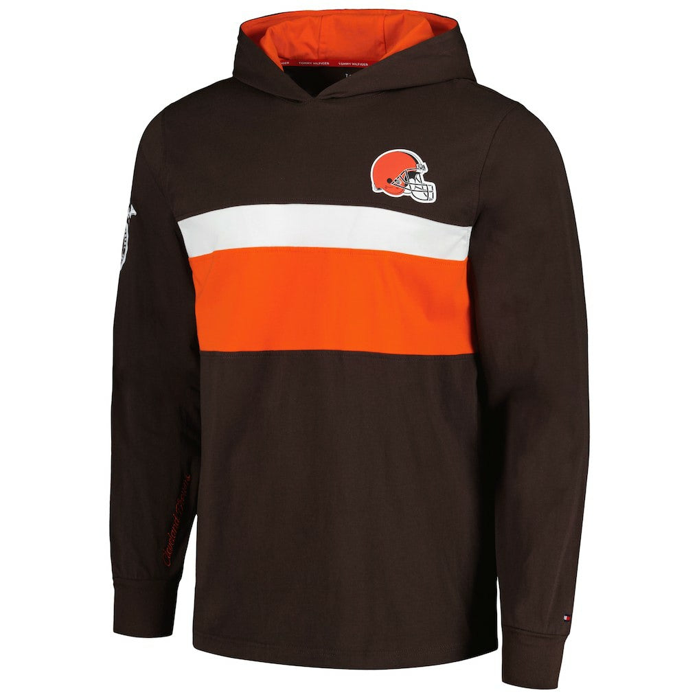 Cleveland Browns Tommy Hilfiger Morgan Long Sleeve Hoodie T-Shirt Brown - NFL
