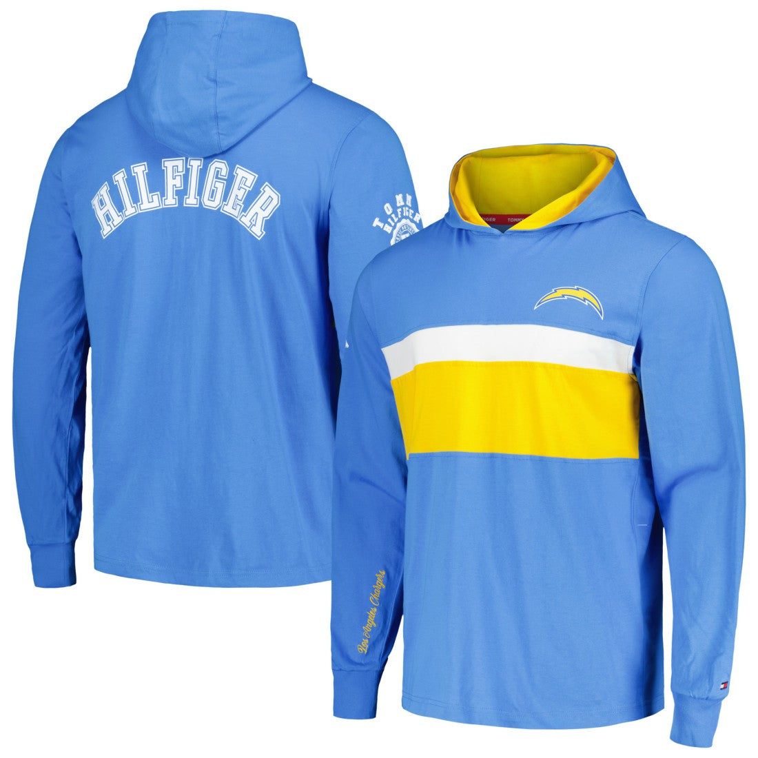 Los Angeles Chargers Tommy Hilfiger Morgan Long Sleeve Hoodie T-Shirt Powder Blue - NFL