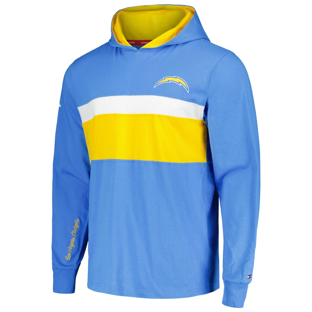 Los Angeles Chargers Tommy Hilfiger Morgan Long Sleeve Hoodie T-Shirt Powder Blue - NFL