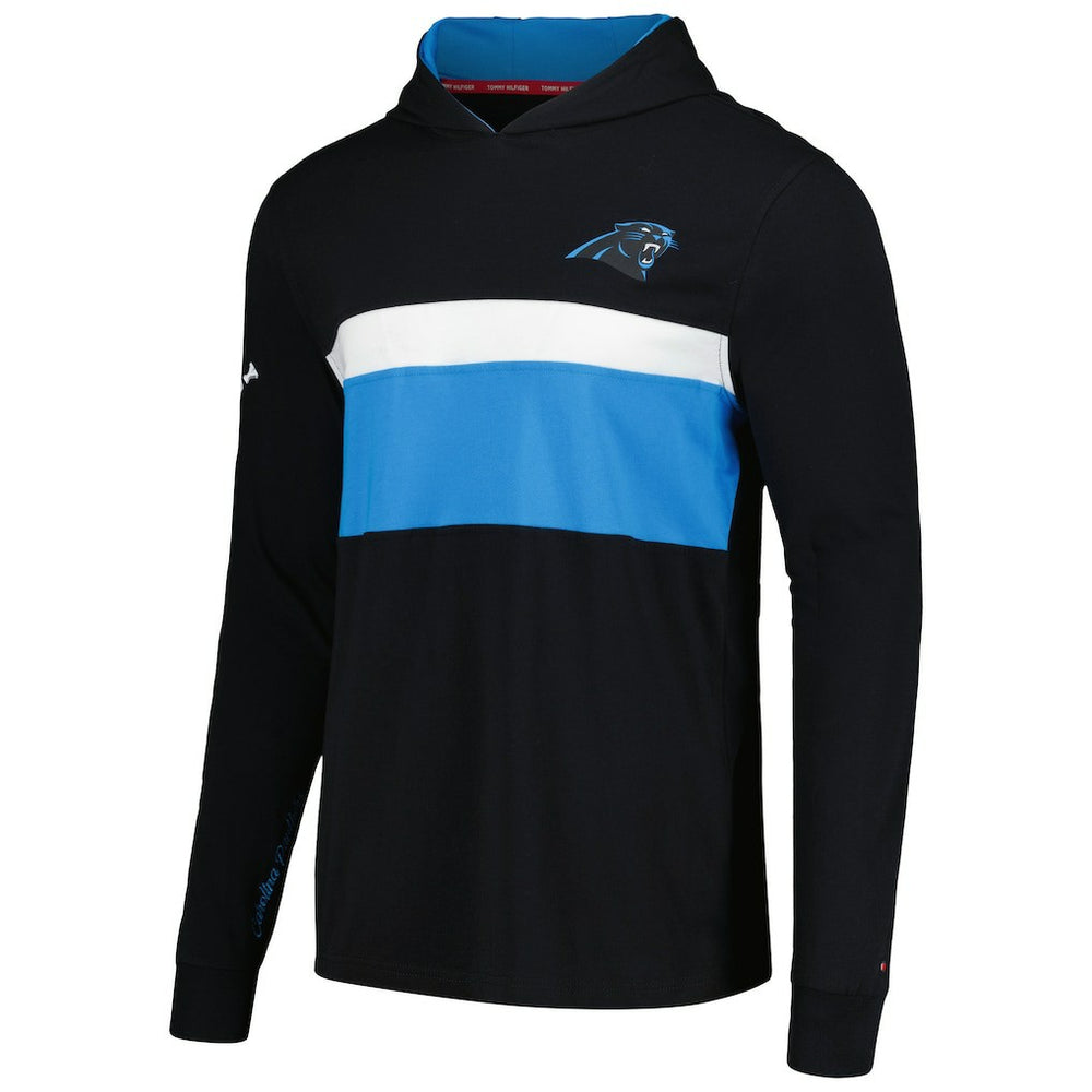 Carolina Panthers Tommy Hilfiger Morgan Long Sleeve Hoodie T-Shirt Black - NFL