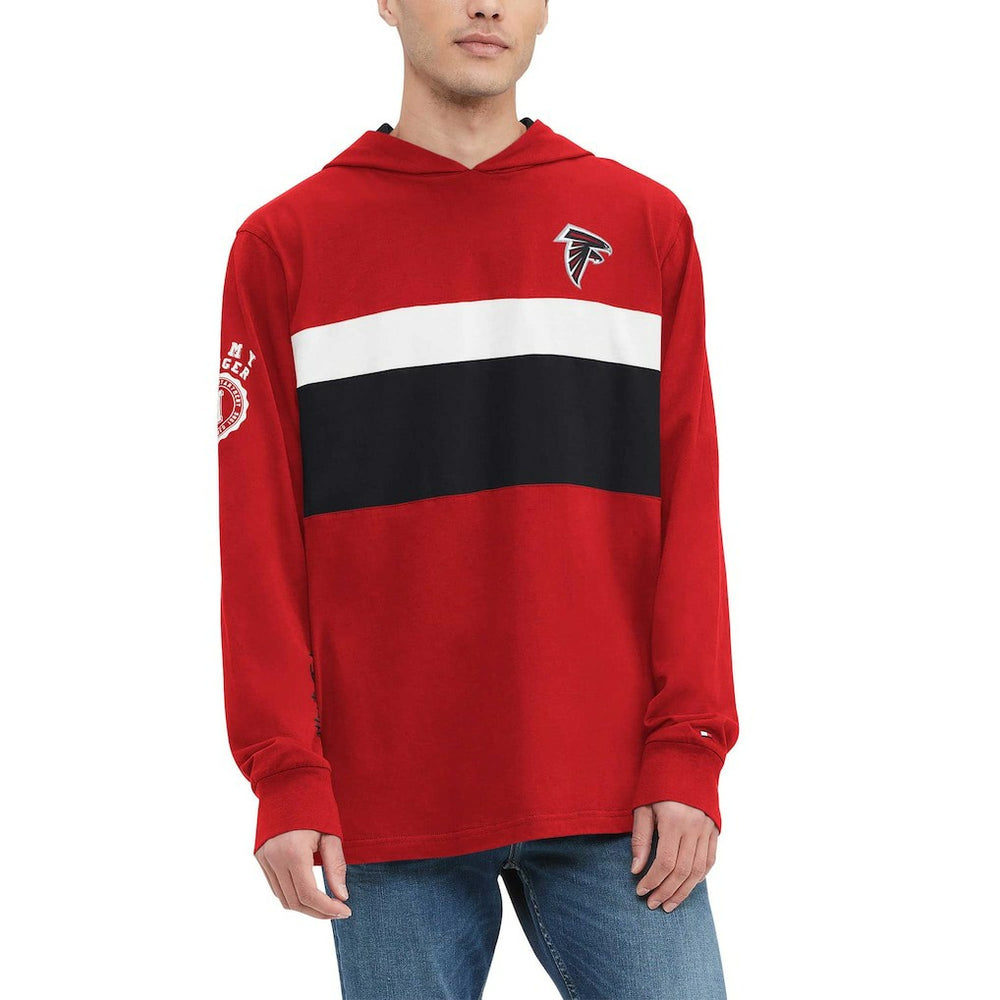 Atlanta Falcons Tommy Hilfiger Morgan Long Sleeve Hoodie T-Shirt Red - NFL