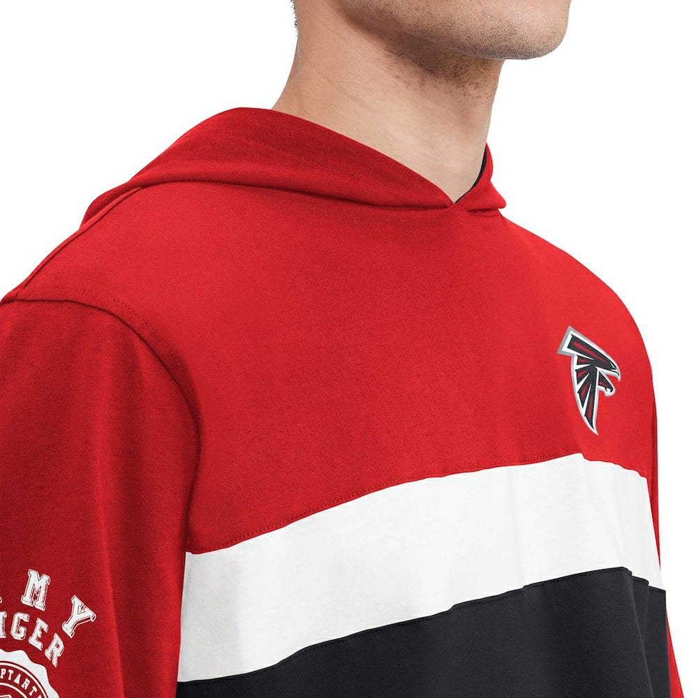 Atlanta Falcons Tommy Hilfiger Morgan Long Sleeve Hoodie T-Shirt Red - NFL