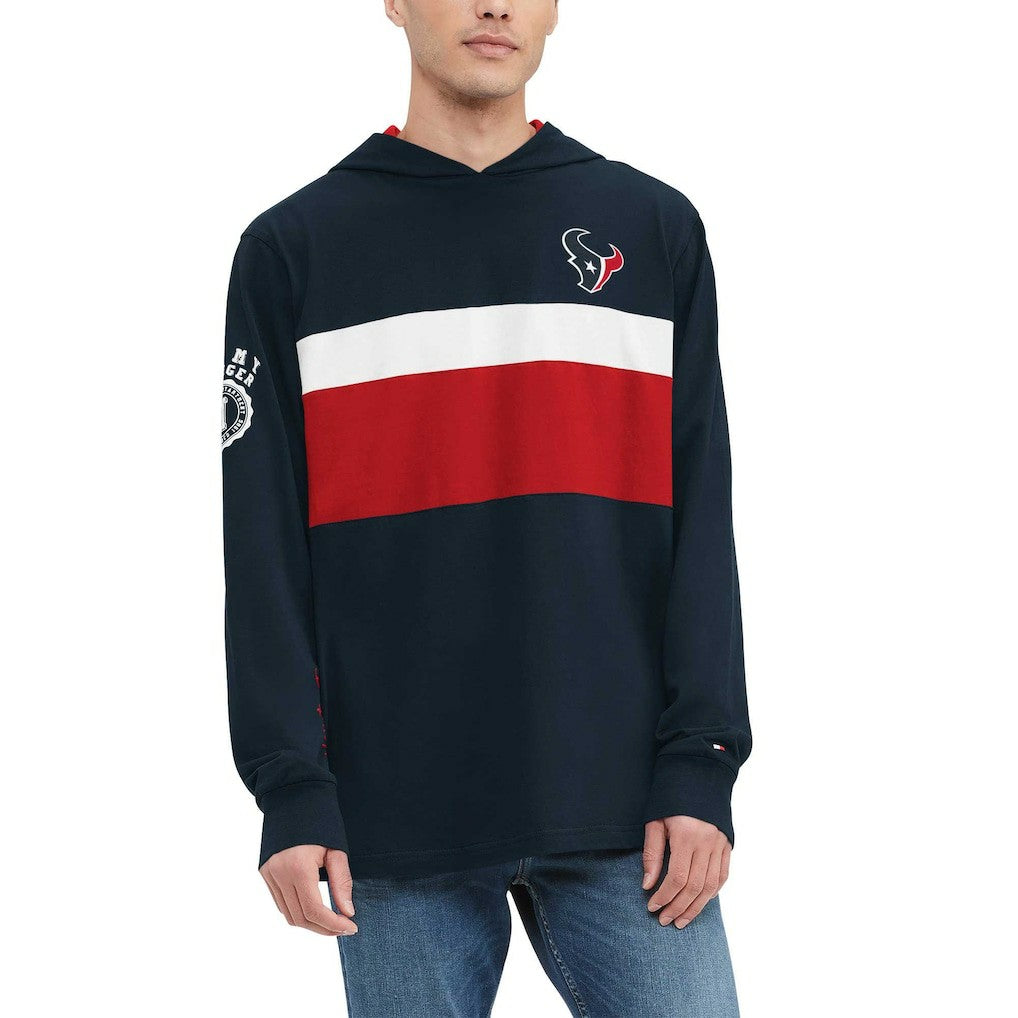 Houston Texans Tommy Hilfiger Morgan Long Sleeve Hoodie T-Shirt Navy - NFL