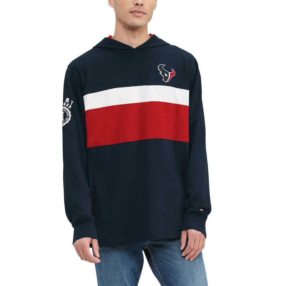 Houston Texans Tommy Hilfiger Morgan Long Sleeve Hoodie T-Shirt Navy - NFL