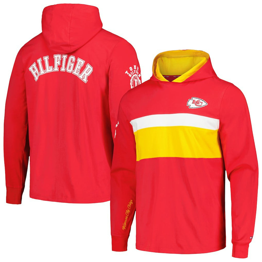 Kansas City Chiefs Tommy Hilfiger Morgan Long Sleeve Hoodie T-Shirt Red - NFL