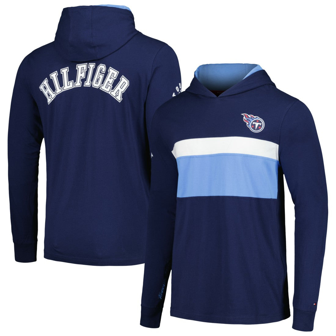 Tennessee Titans Tommy Hilfiger Morgan Long Sleeve Hoodie T-Shirt Navy - NFL
