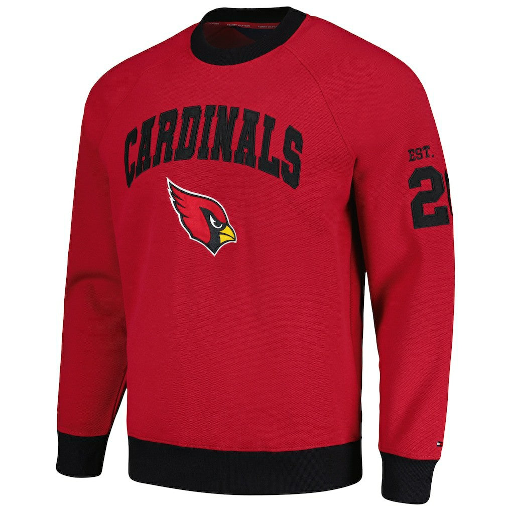Arizona Cardinals Tommy Hilfiger Reese Raglan Tri-Blend Pullover Sweatshirt Cardinal - NFL