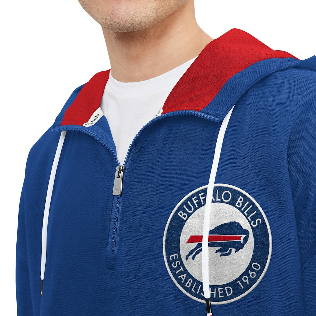 Buffalo Bills Tommy Hilfiger Aaron Quarter-Zip Hoodie Royal - NFL