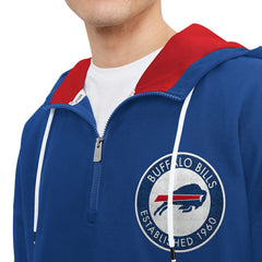 Buffalo Bills Tommy Hilfiger Aaron Quarter-Zip Hoodie Royal - NFL