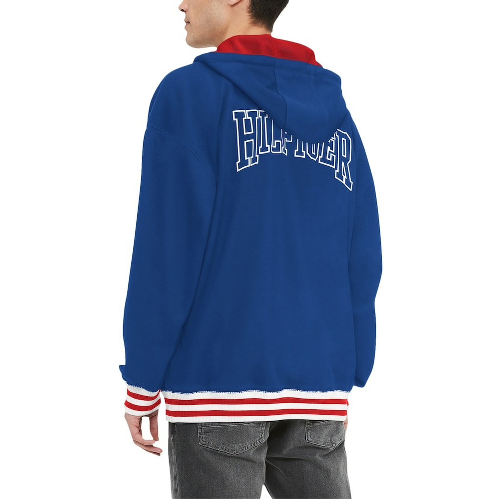 New York Giants Tommy Hilfiger Aaron Quarter-Zip Hoodie Royal - NFL
