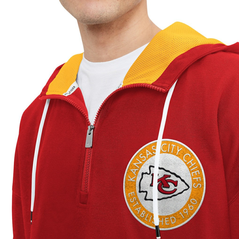 Kansas City Chiefs Tommy Hilfiger Aaron Quarter-Zip Hoodie Red - NFL