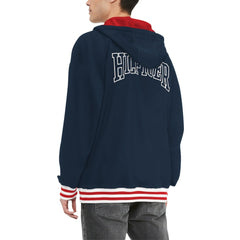 New England Patriots Tommy Hilfiger Aaron Quarter-Zip Hoodie Navy - NFL