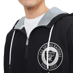 Las Vegas Raiders Tommy Hilfiger Aaron Quarter-Zip Hoodie Black - NFL