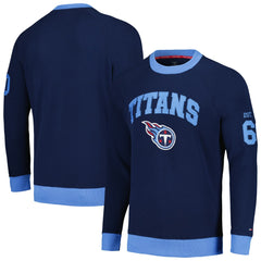 Tennessee Titans Tommy Hilfiger Reese Raglan Tri-Blend Pullover Sweatshirt Navy - NFL