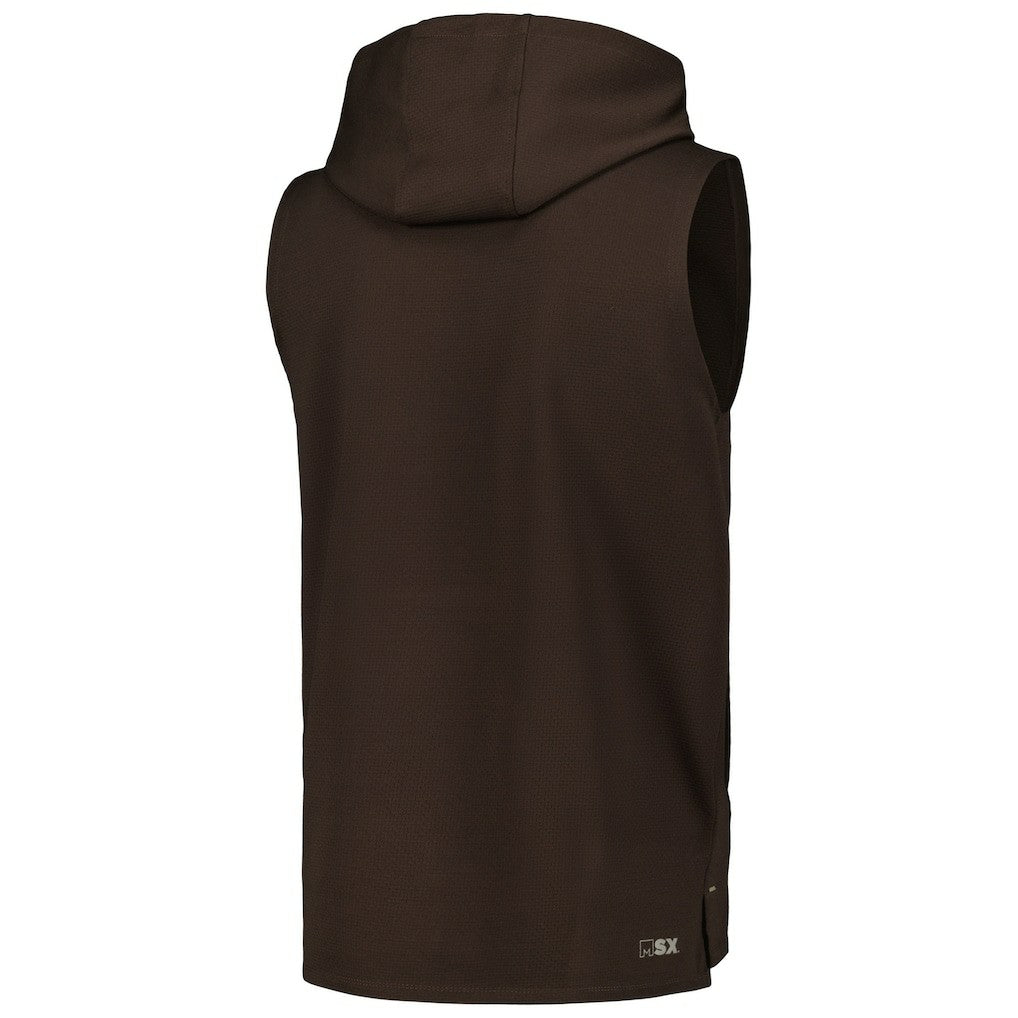 Cleveland Browns MSX by Michael Strahan Marathon Sleeveless Pullover Hoodie Brown - NFL