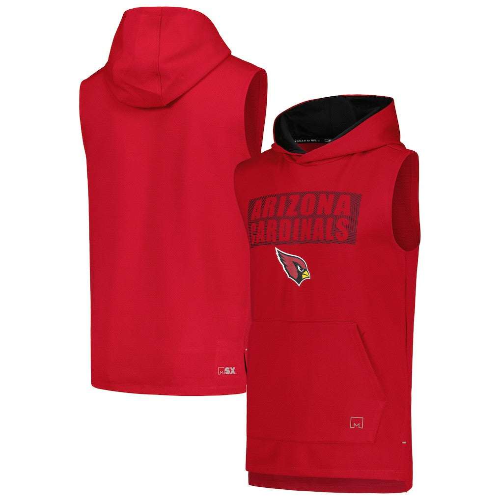 Arizona Cardinals MSX by Michael Strahan Marathon Sleeveless Pullover Hoodie Cardinal - NFL