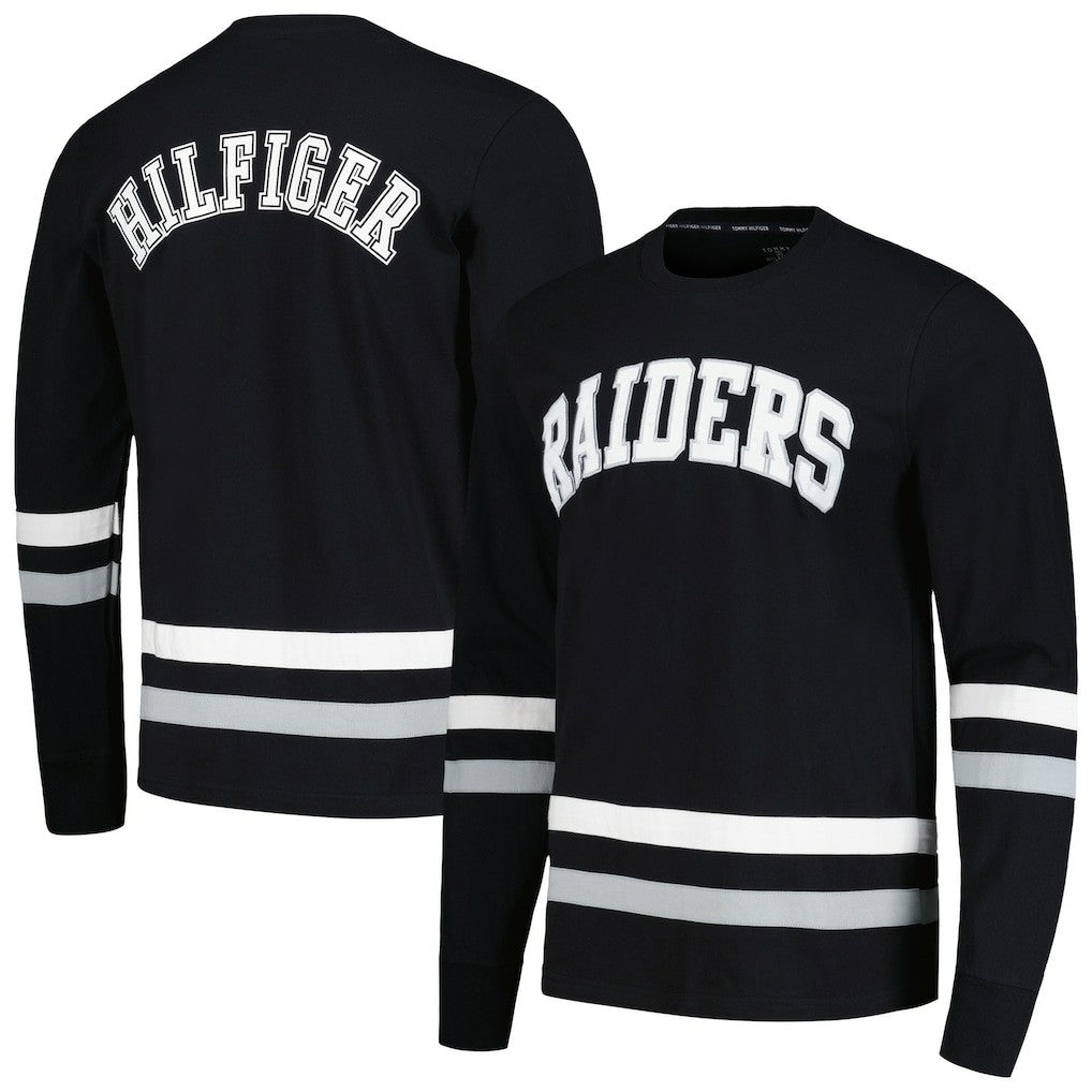 Las Vegas Raiders Tommy Hilfiger Nolan Long Sleeve T-Shirt Black/Silver - NFL