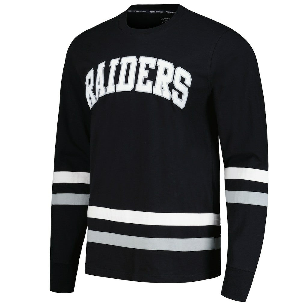Las Vegas Raiders Tommy Hilfiger Nolan Long Sleeve T-Shirt Black/Silver - NFL