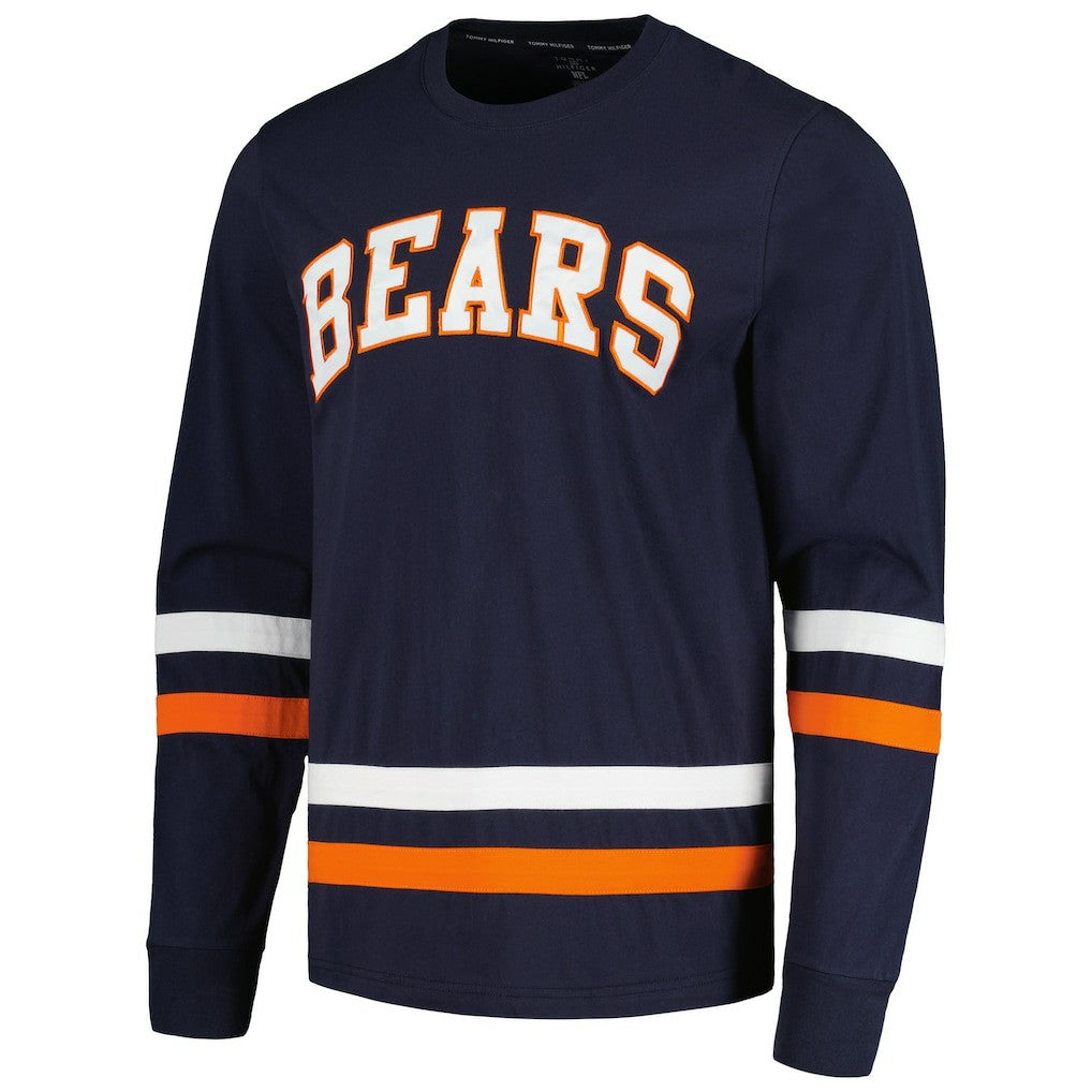 Chicago Bears Tommy Hilfiger Nolan Long Sleeve T-Shirt Navy/Orange - NFL