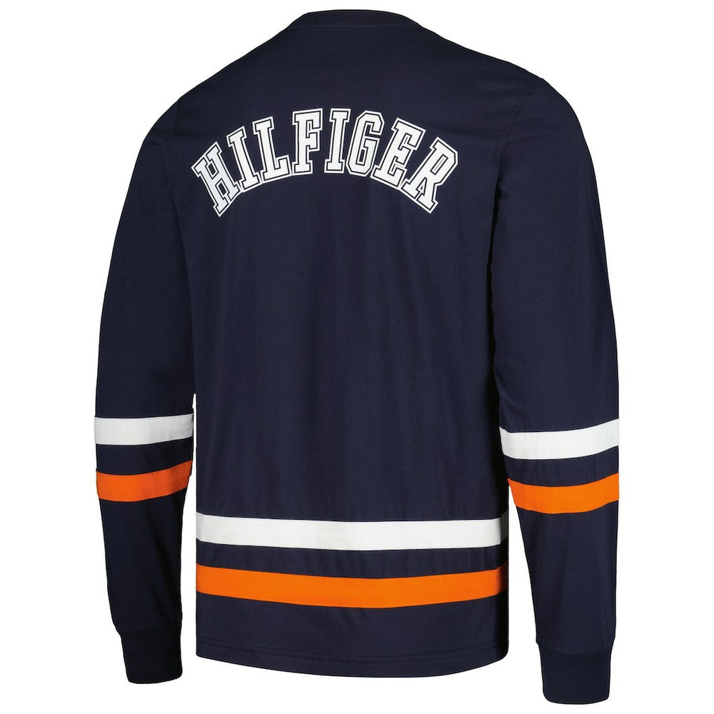 Chicago Bears Tommy Hilfiger Nolan Long Sleeve T-Shirt Navy/Orange - NFL