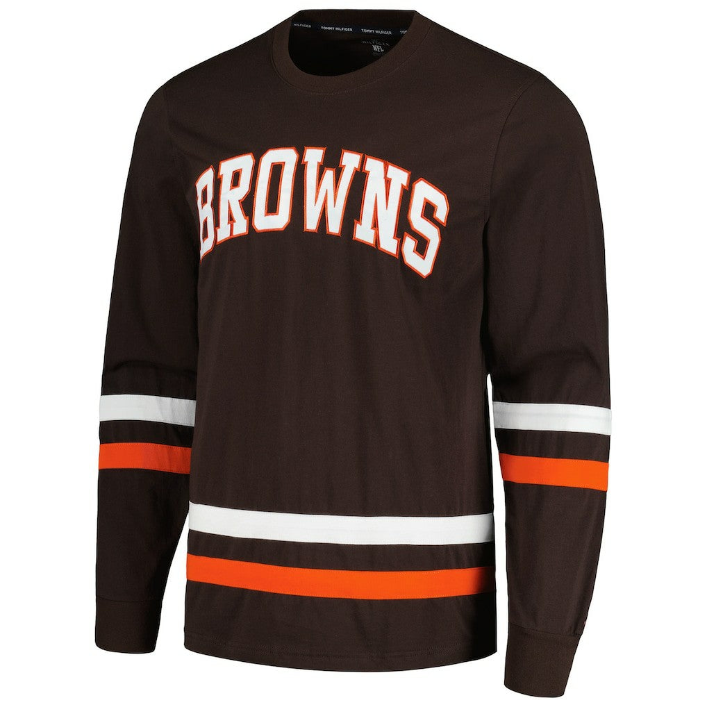 Cleveland Browns Tommy Hilfiger Nolan Long Sleeve T-Shirt Brown/Orange - NFL