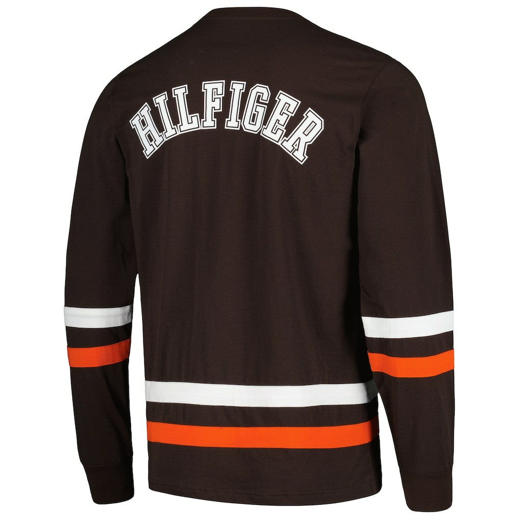 Cleveland Browns Tommy Hilfiger Nolan Long Sleeve T-Shirt Brown/Orange - NFL
