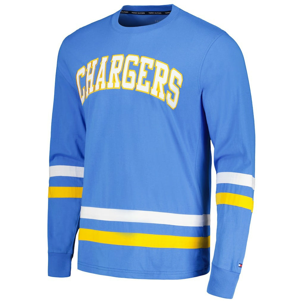 Los Angeles Chargers Tommy Hilfiger Nolan Long Sleeve T-Shirt Powder Blue/Gold - NFL
